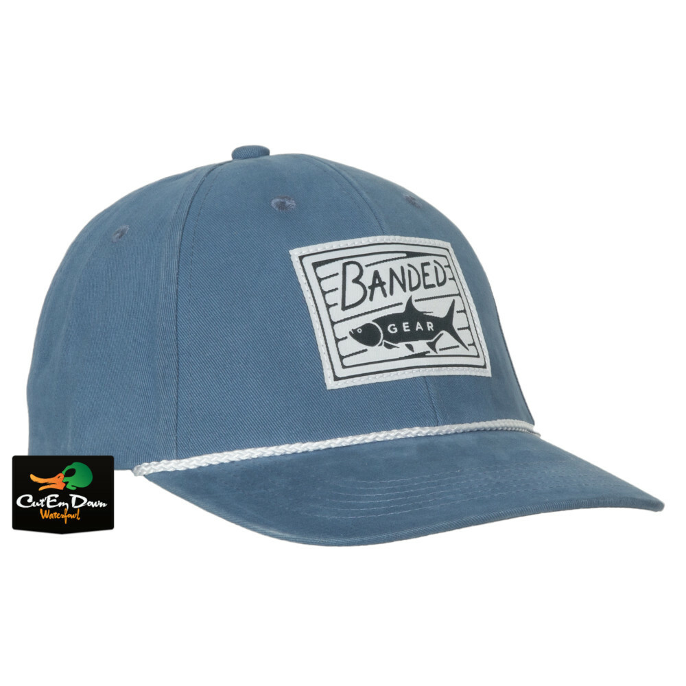 NEW BANDED PERFORMANCE GEAR BOATERS CAP - FISHING LOGO HAT -