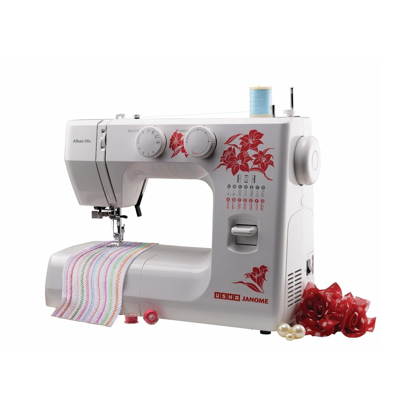 🔥USHA JANOME Allure DLX Electric Sewing Machine -White🔥
