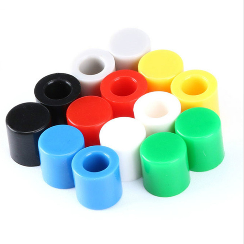 A56 Tactile Switch Cap 6×6mm Momentary Push Button Cap Round Flat Keycap 7Colors