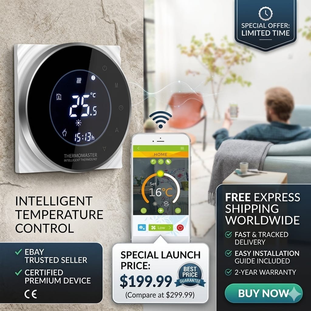 Smart Digital Thermostat | Programmable Display | WiFi Control | Free Delivery