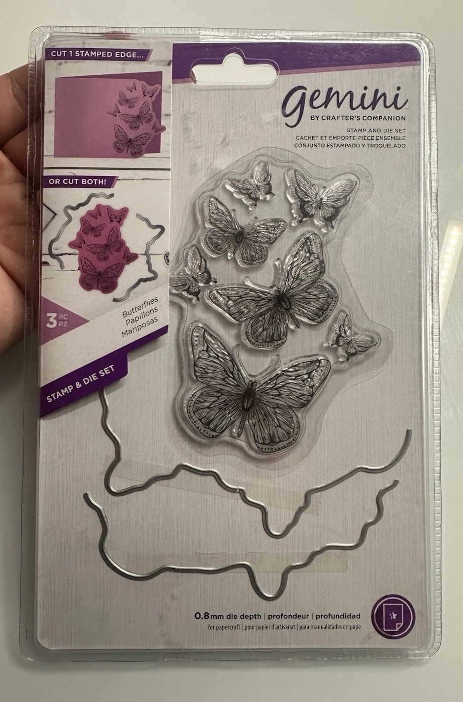 New Gemini Crafter's Companion Stamp and Die Set Butterflies Cards