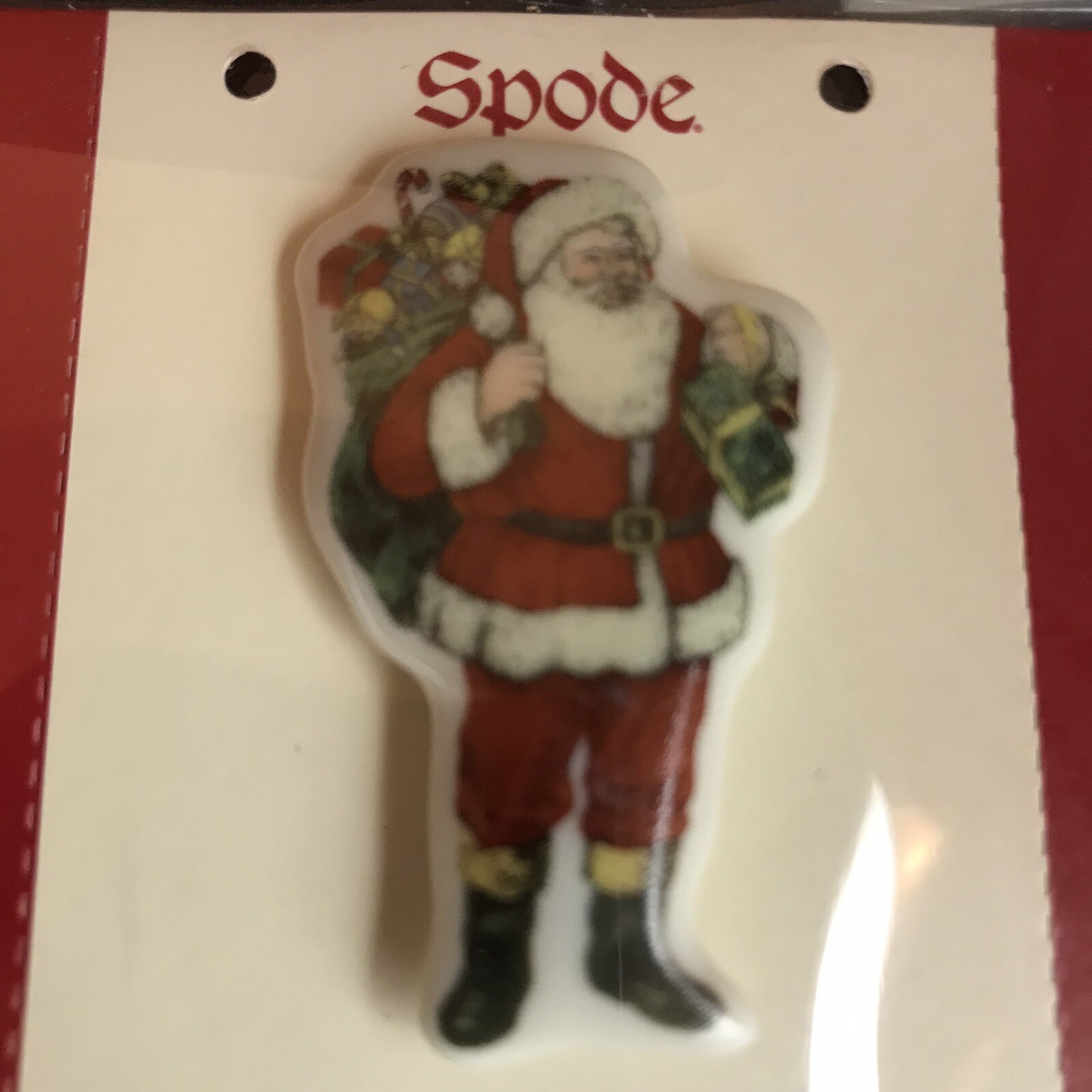 Spode Christmas Tree Cheer American Santa Pin 2004