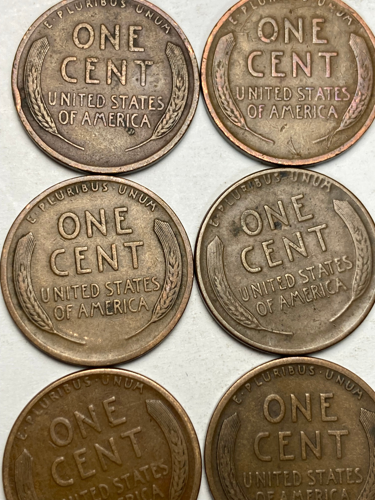 1916-PDS---1919-PDS LINCOLN WHEAT CENT PENNY LOT, 12 COINS, ALL FINE!!