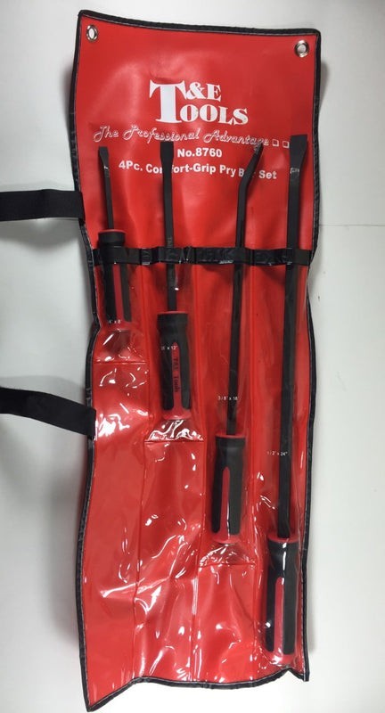 T&E Tools 8760 4 Pc Pry Bar Set