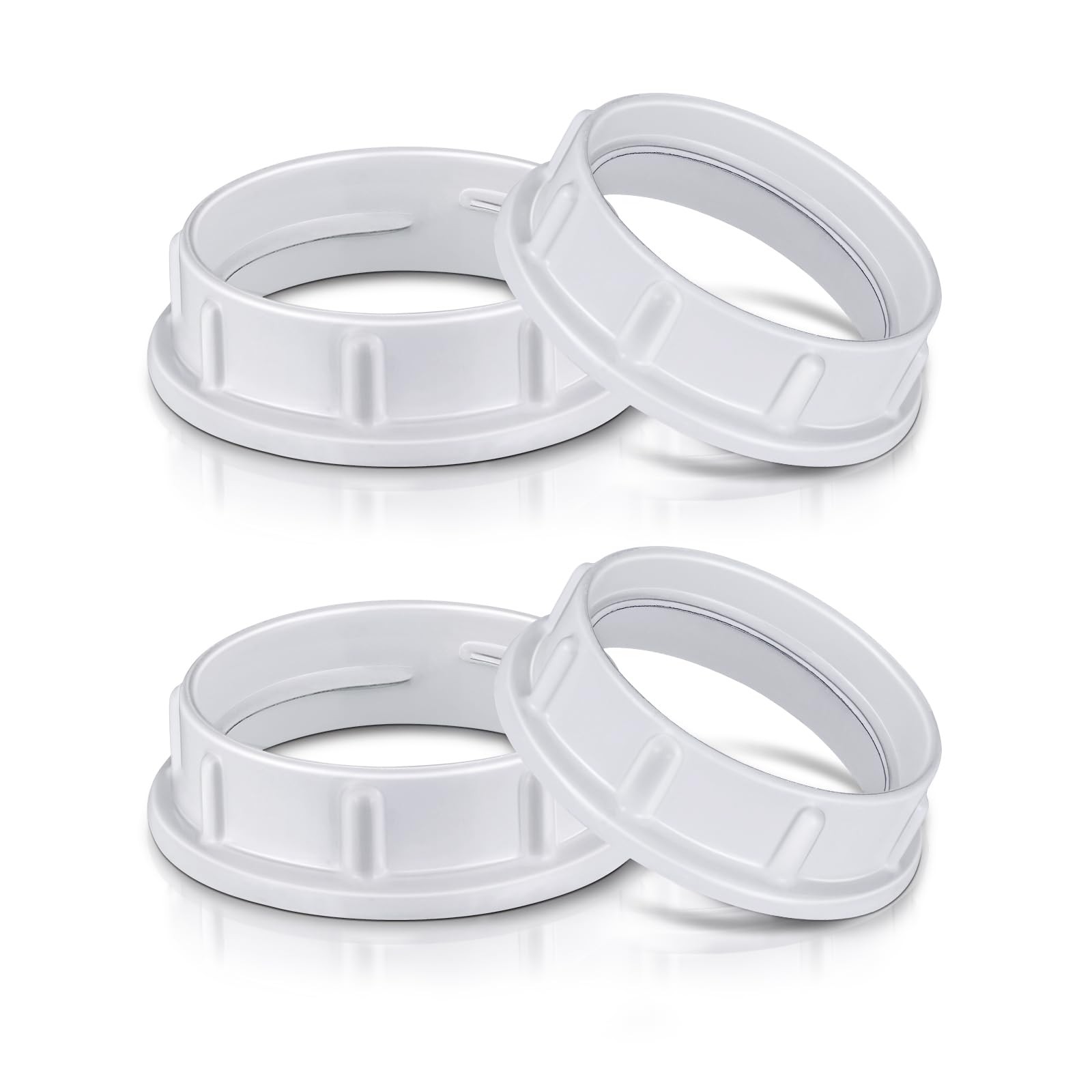 Light Thread Diameter 1-3/8 Inches or 1-1/2 Inches, 1-1/2" White Aluminum
