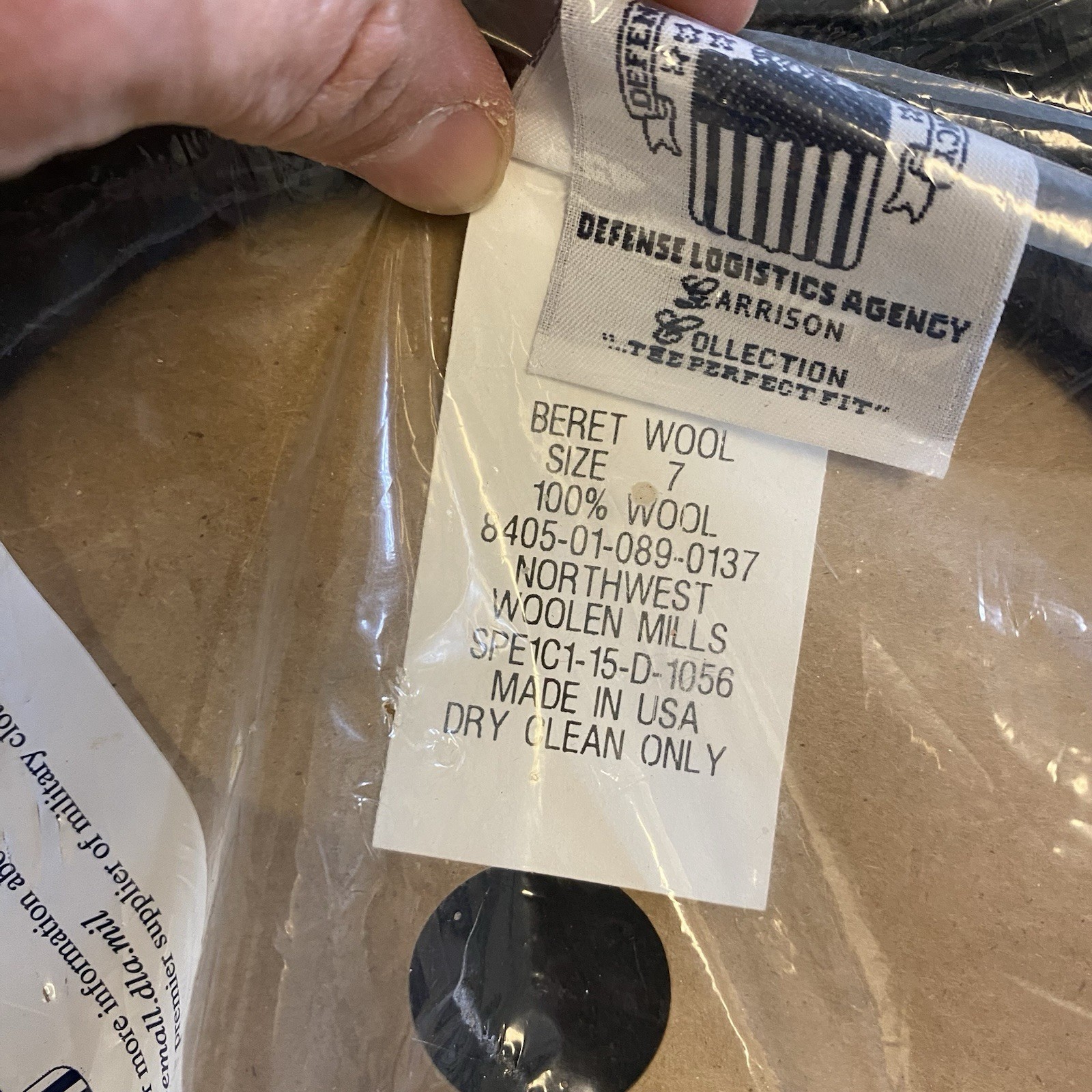 USGI ARMY BLACK BERET - NEW IN PACKAGE - SIZE 7