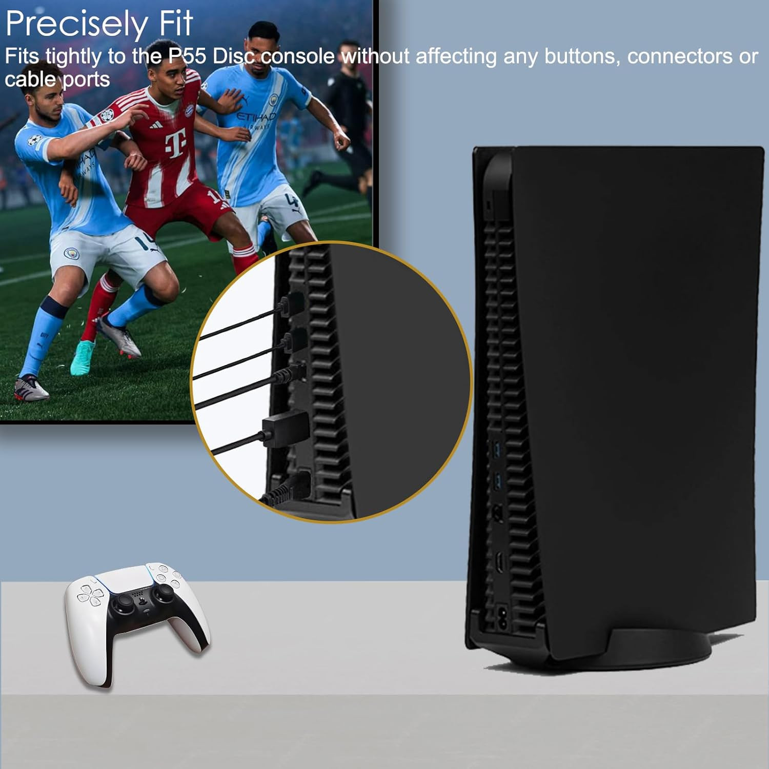 Hard ABS Replacement Faceplate for PS5 Disc Edition Panels Case Cover Shell Skin