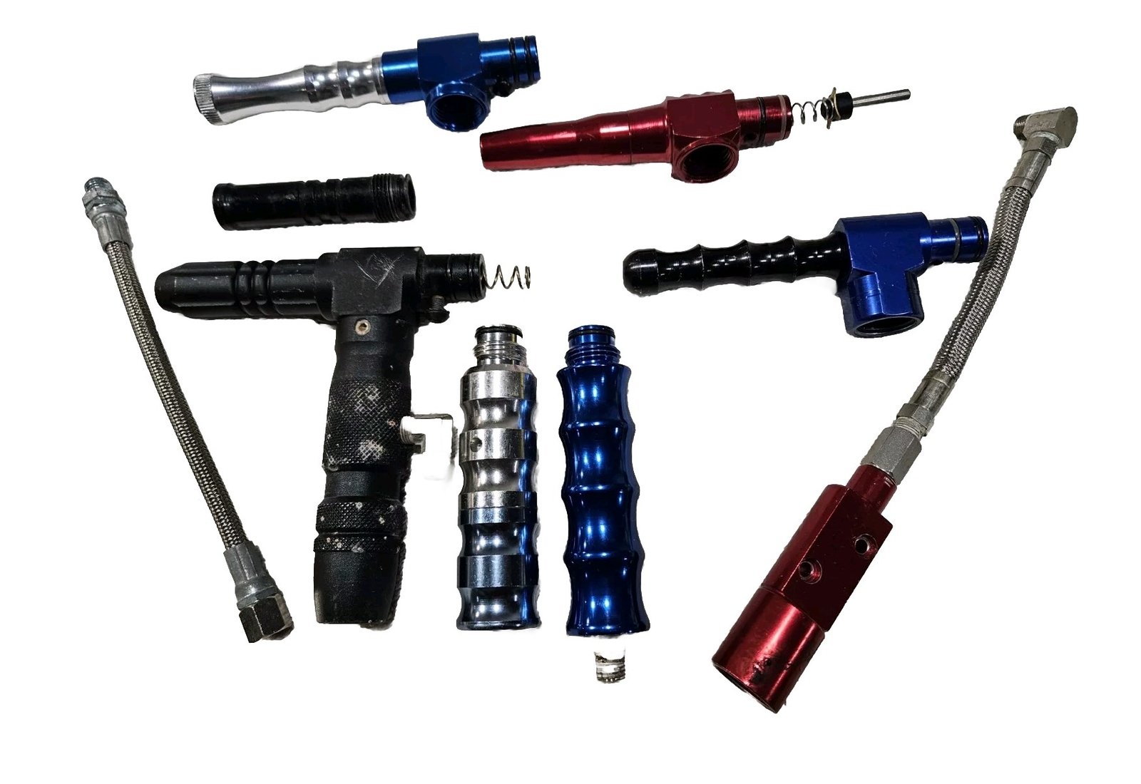 Spyder Piranha Paintball Gun Grip Tank ASA LPV Valve Hose Cup Seal Parts Lot
