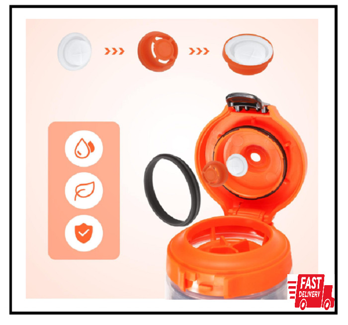 10pcs Bottle Lid Replacement for Gatorade GX Water Bottles, Orange & White