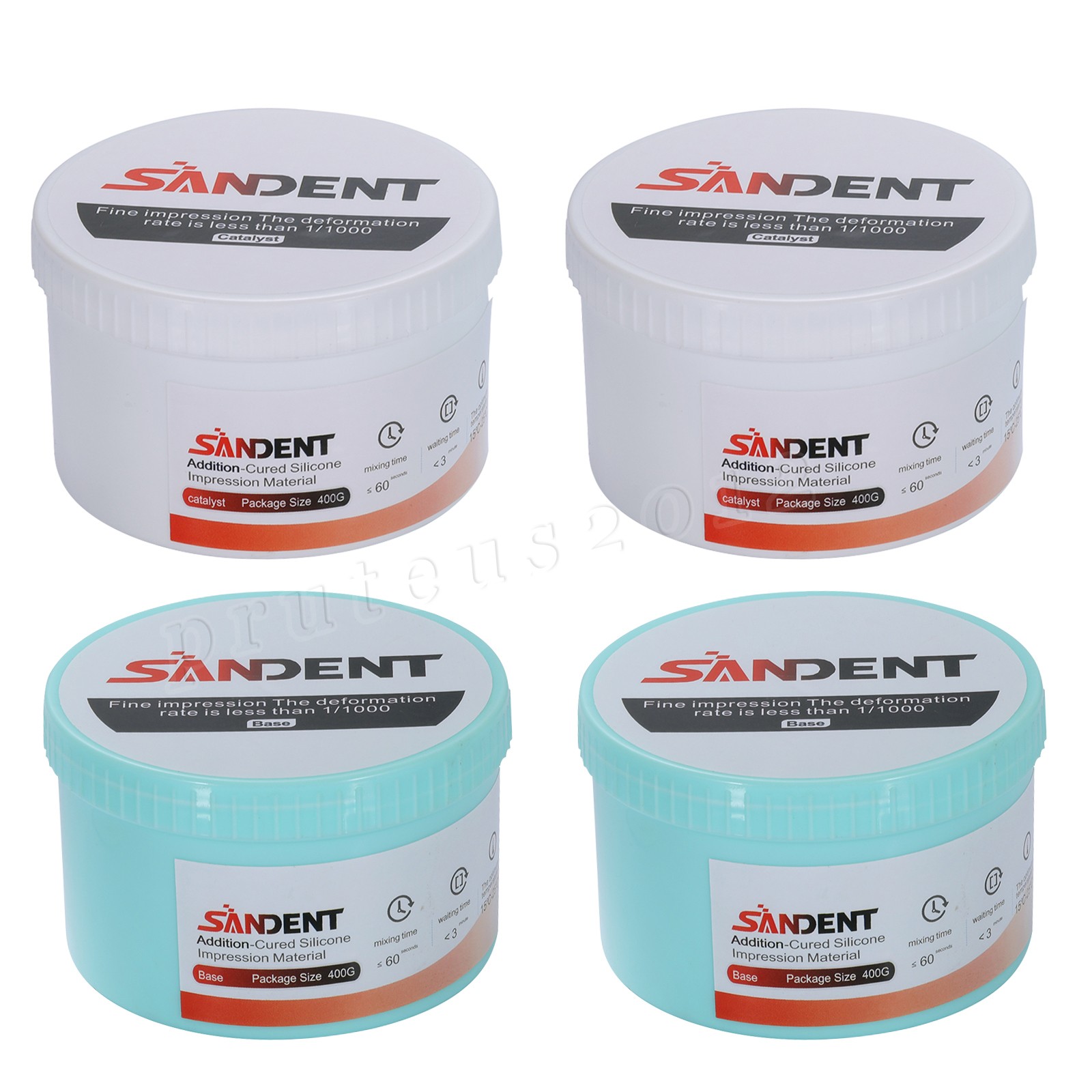 2 Sets Dental Putty PVS VPS Impression Material Base Normal Set 2 x 400g