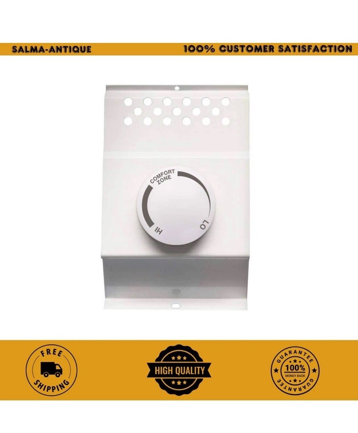Cadet BTF1W Single-Pole 22A Line Voltage Baseboard Heater Thermostat White