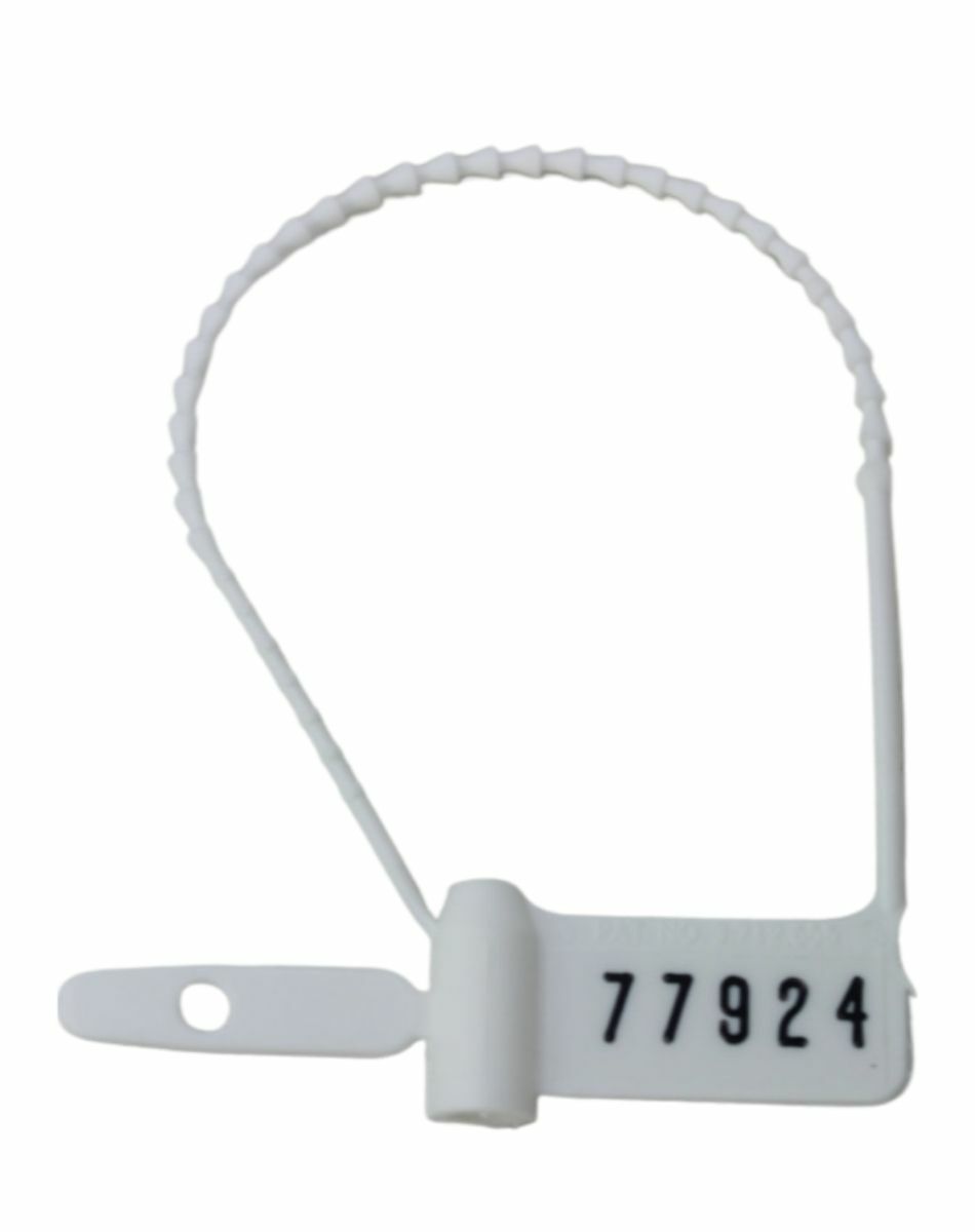 Pull-Tight Seals Consecutively Numbered White - 100ct/box