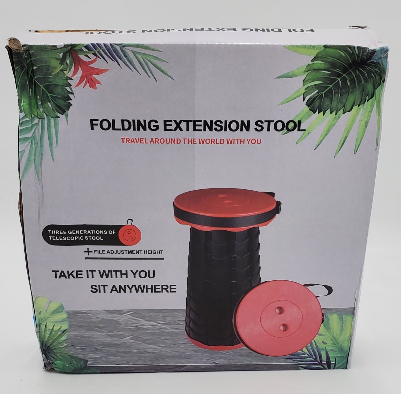 2 Folding Extension Stools with carry strap