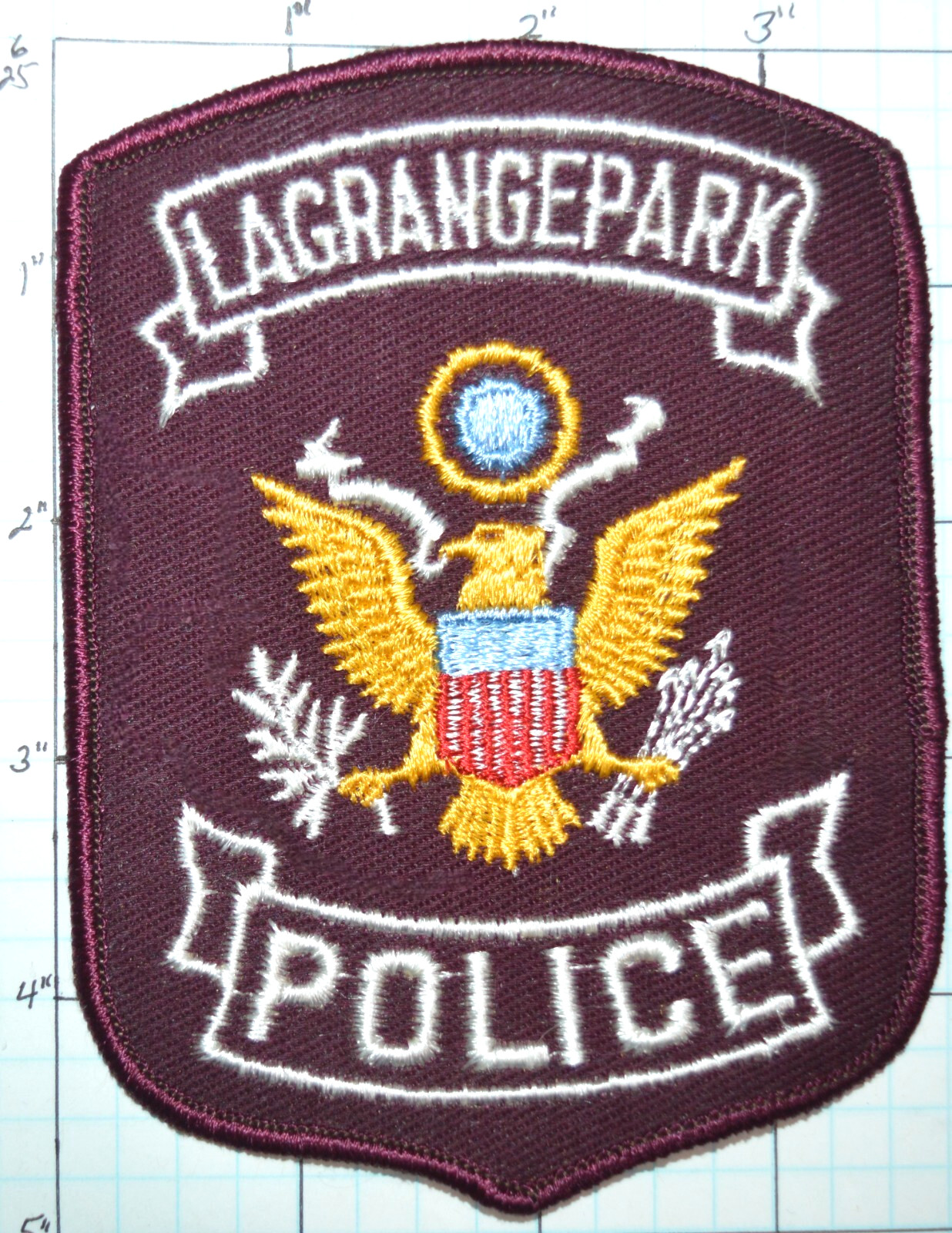 ILLINOIS, LAGRANGE PARK VINTAGE POLICE DEPT PATCH
