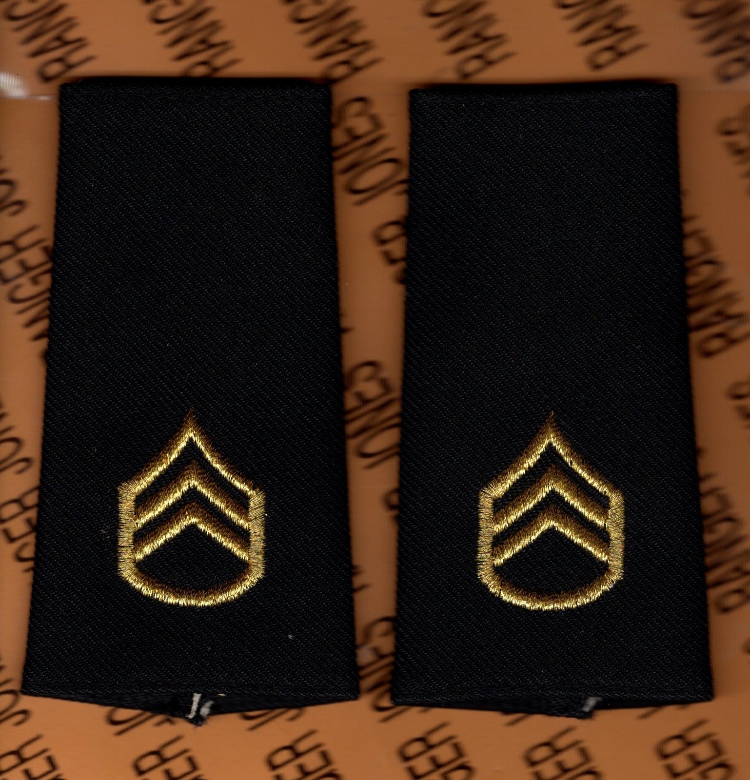 US ARMY SSG Staff Sergeant E-6 rank dress uniform epulet set pair