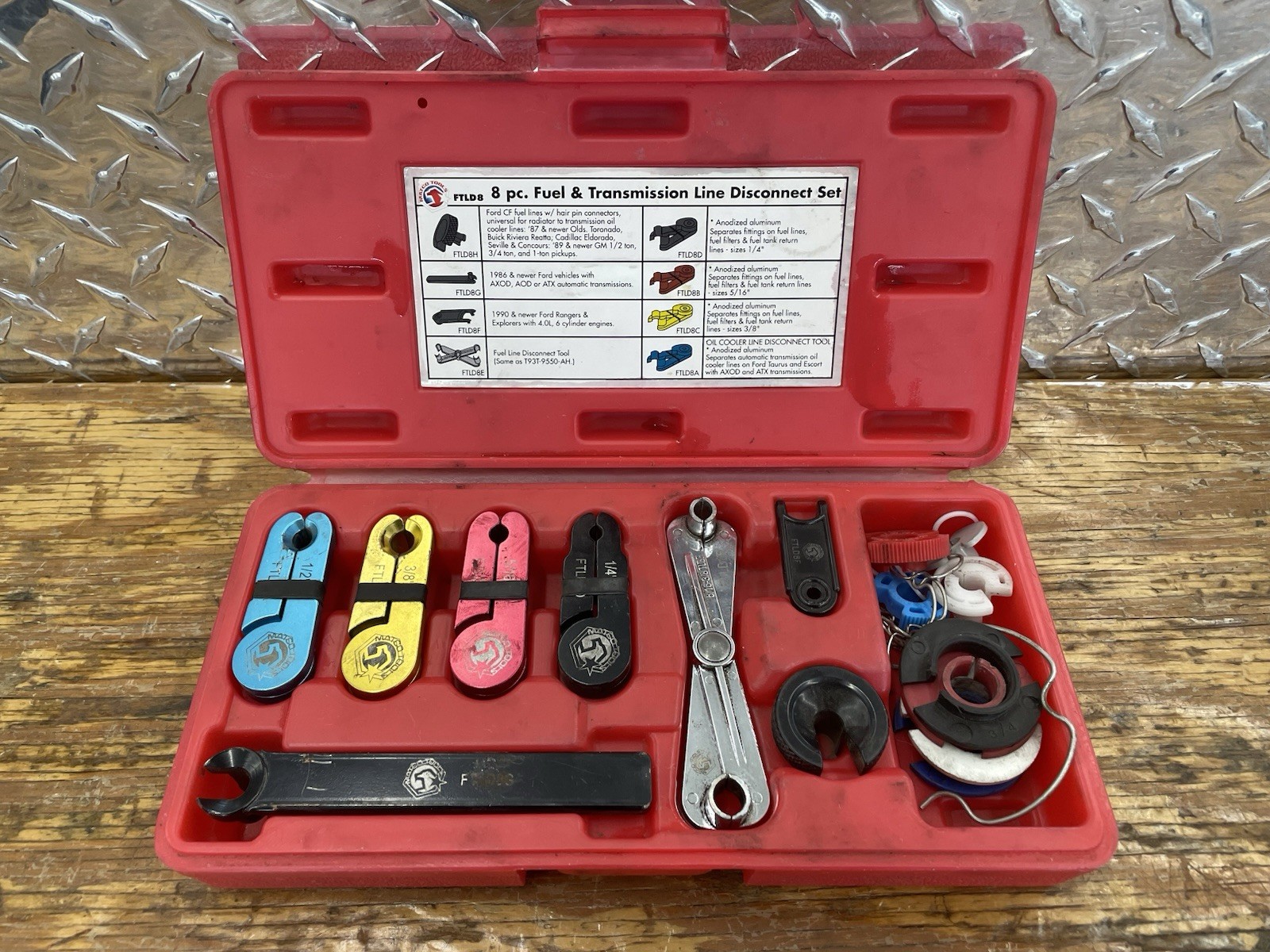Matco 8pc Fuel And Transmission Line Disconnect Set, FTLD8