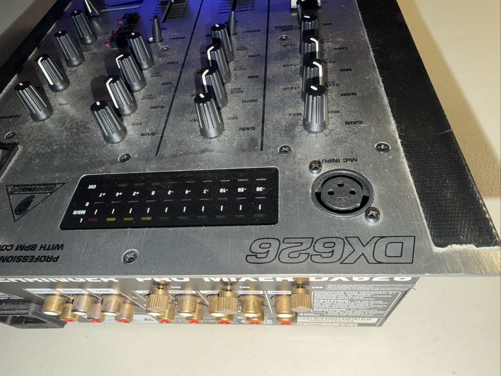 Behringer DX626 Professional 3 Channel DJ Mixer - Untested