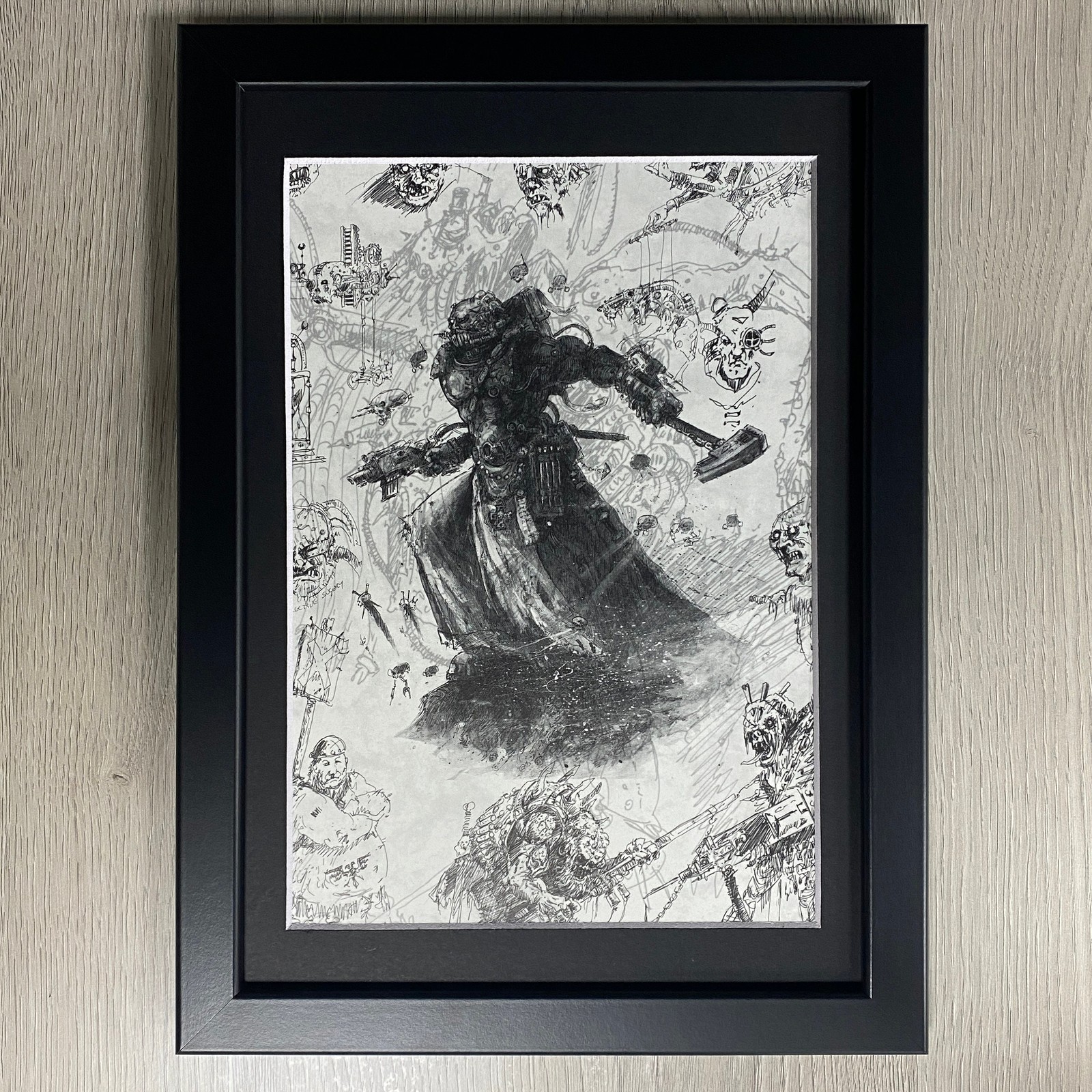 FRAMED INQUISITOR ART. INQUISITION, JES GOODWIN, WARHAMMER, 40,000, 40K