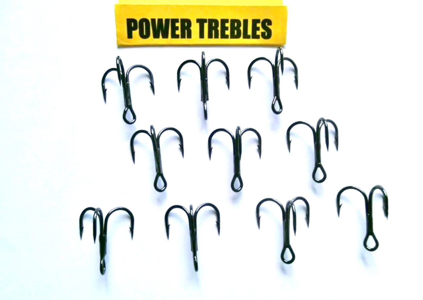 POWER TREBLE HOOKS - PIKE / SEA - Size 12 -2/0 Exceptional Sharpness & Strength