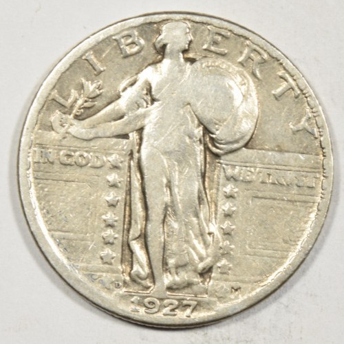 1927-D STANDING LIBERTY QUARTER ~ NICE VF!