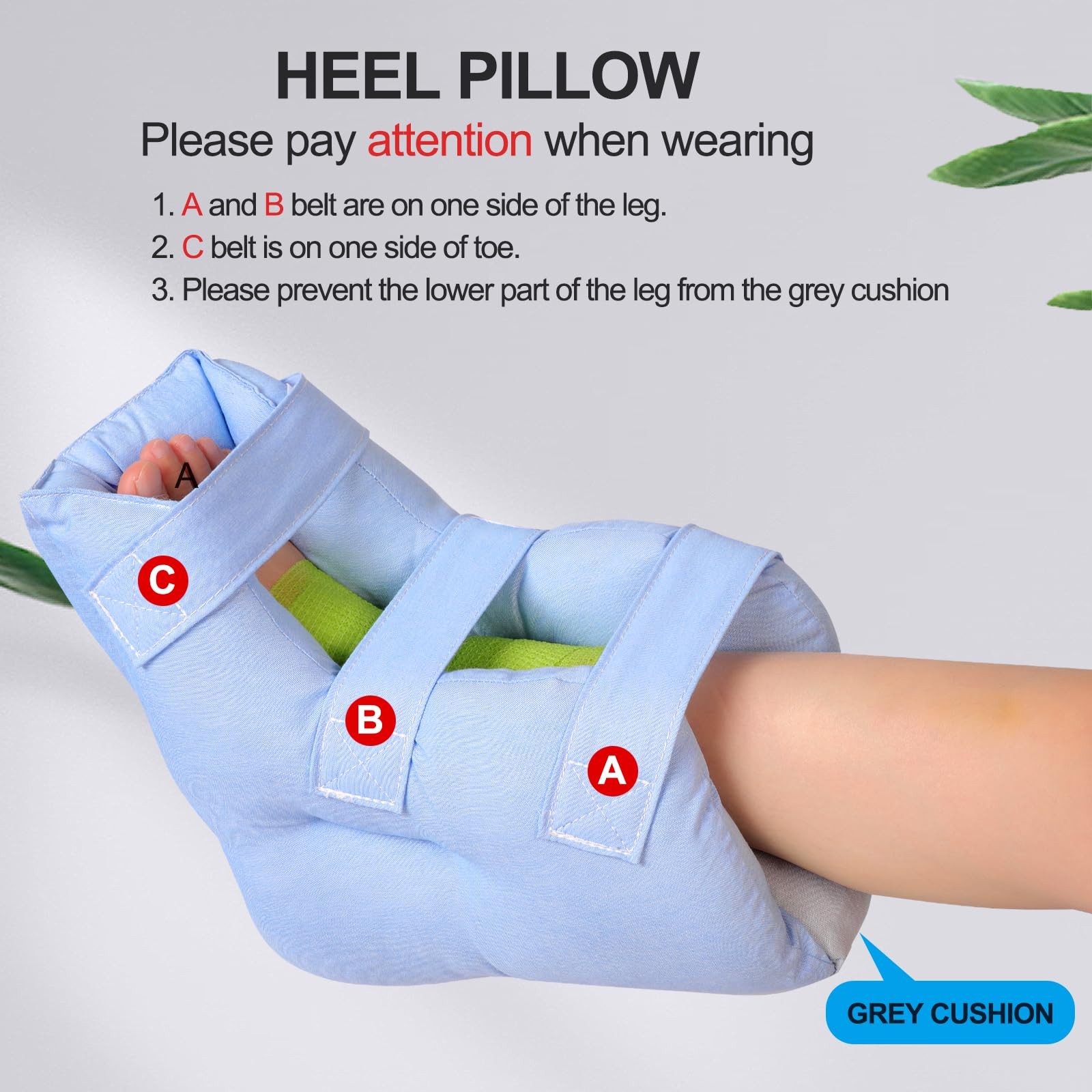 Adjustable Heel Protector Cushion - Pressure Relief & Bedsore Prevention Boot...