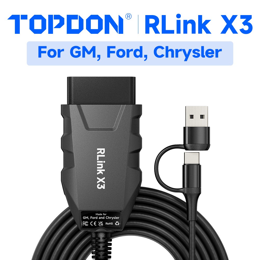 TOPDON J2534 Pass-Thru Programmer Support GM/Ford/Chrysler