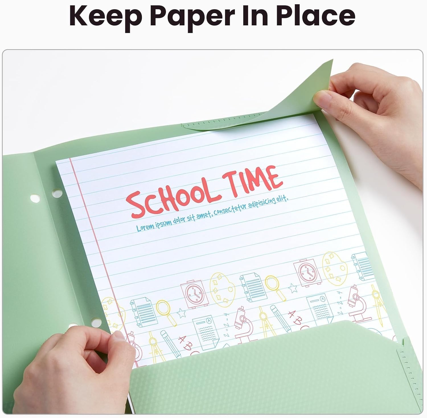 6 Pack Heavy Duty Plastic 2-Pocket Folders with Writable Top Tab - Pastel Colors