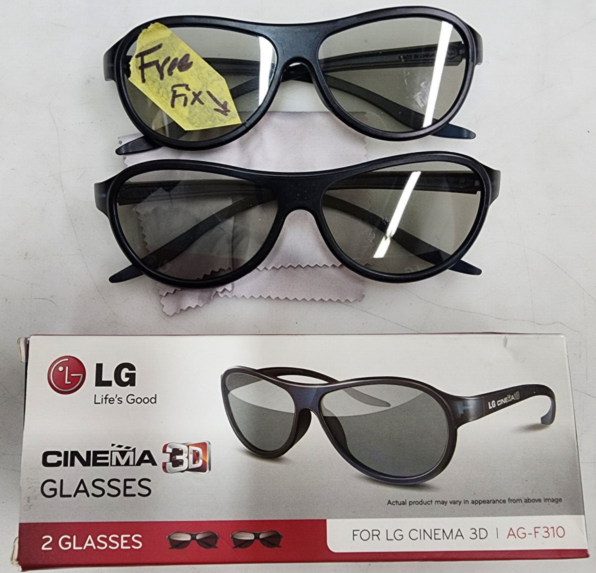 1 Pair of LG AG-F310 3D Glasses Compatible with all LG Cinema View 3D HDTVs