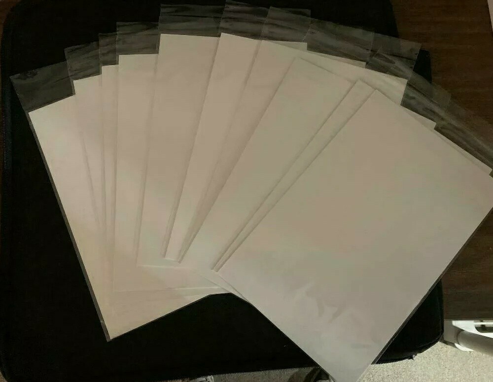 10 - Regular (7 1/8") SIZE Flip-N-Stick COMIC BOOK BAGS and BACKING BOARDS