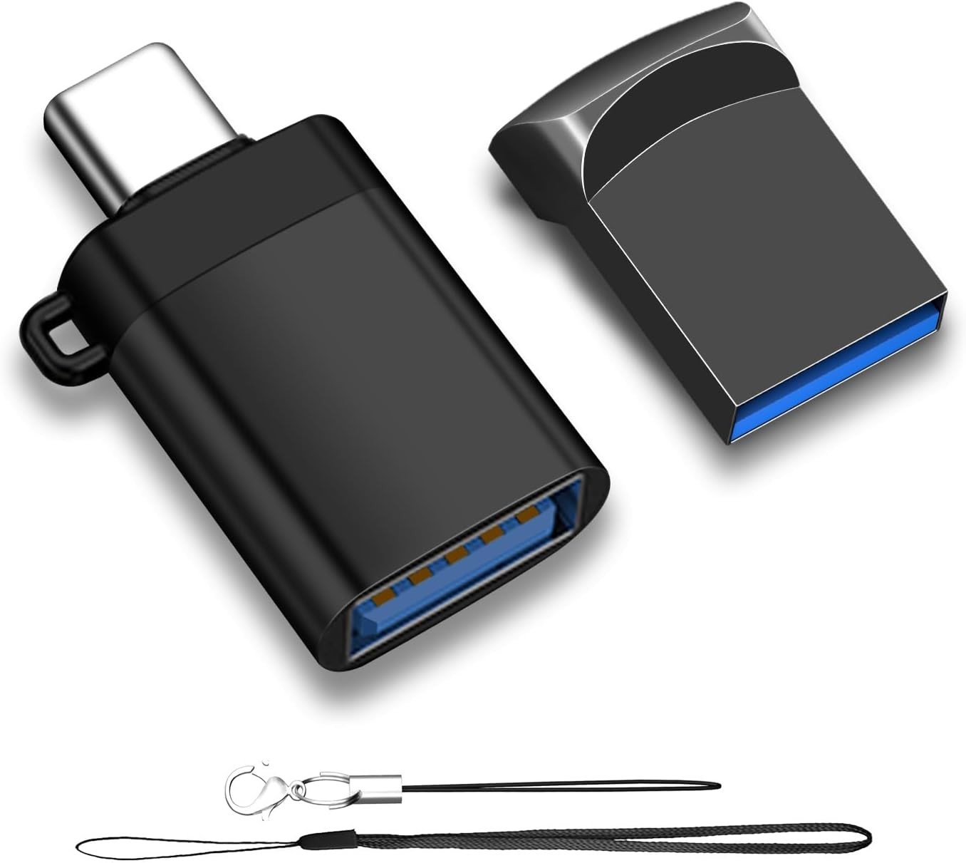 32GB USB 3.0 Flash Drive with USB-C Adapter - Compact & Portable Solution