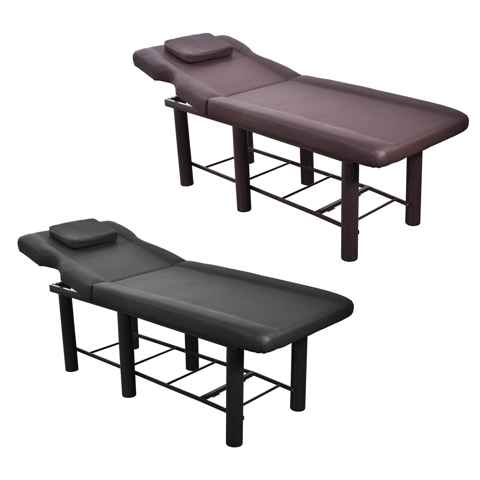Portable Physical Therapy Massage Table - Stretching Treatment - Black