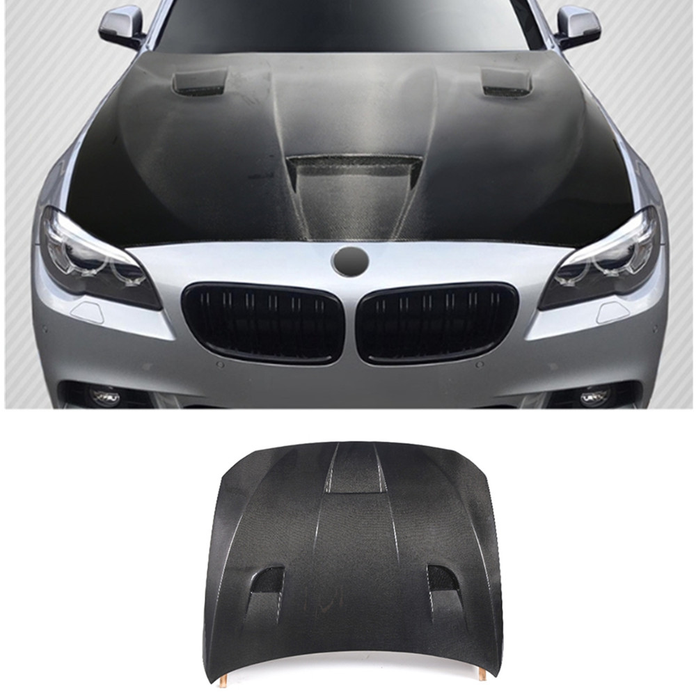 2011-16 For BMW 535i 528i 550i F10 F18 Engine Bonnet Hood Lid Cover Real Carbon