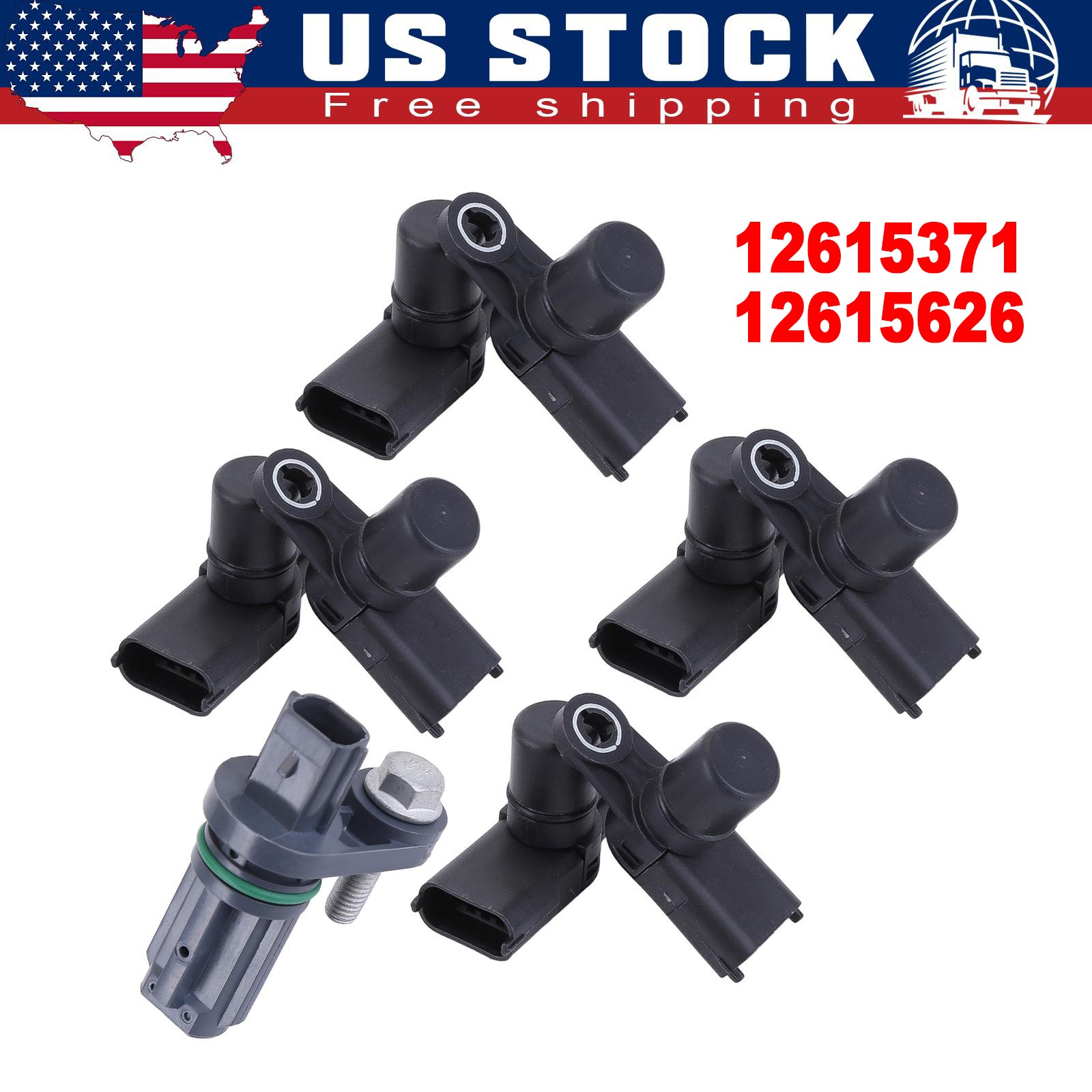 5PCS Camshaft & Crankshaft Sensors for Cadillac CTS SRX GMC Acadia Terrain