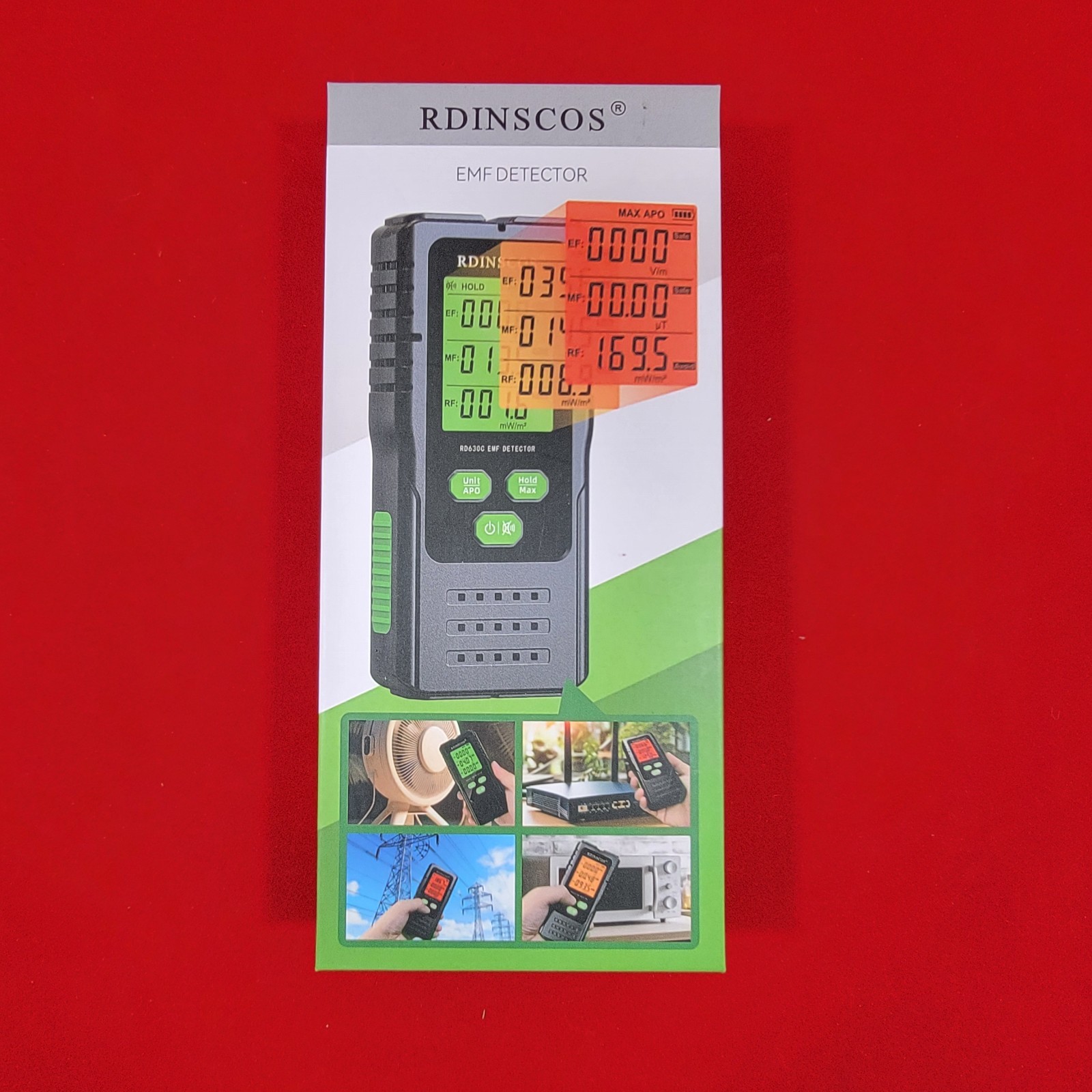 RDINSCOS EMF Detector, Detect All 3 Types of Electromagnetic Radiation