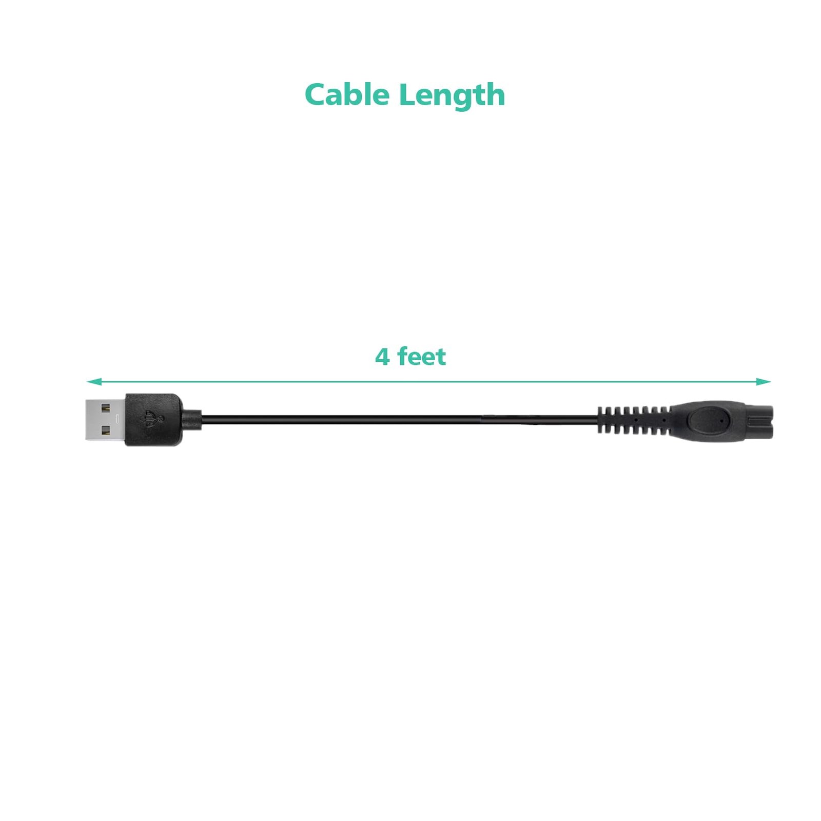 Charging Cable Replacement for Philips Sonicare Cordless Power Flosser Black