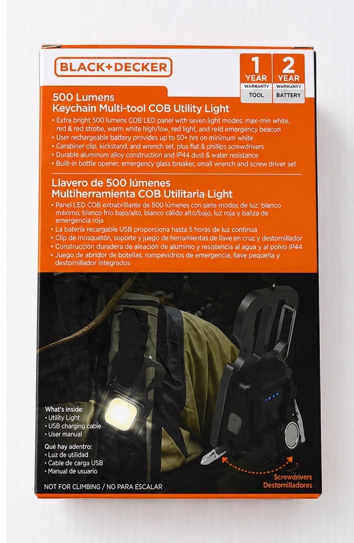 Key Chain Multi ToolCOB UTILITY LIGHT 500 LUMENS