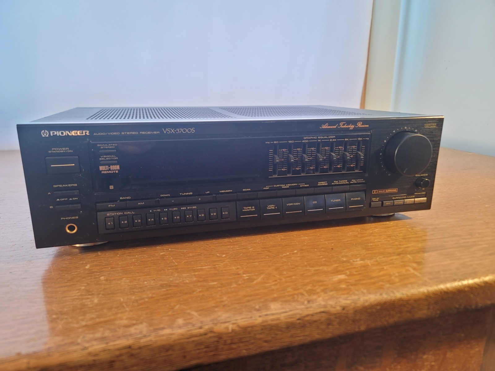 Vintage Pioneer VSX-3700S Stereo Surround Receiver Tested Works Japan Phono 100W