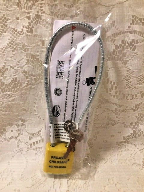 Project Child Safe Steel Cable Trigger Gun Lock w/2 Keys Pistol Shotgun Rifle