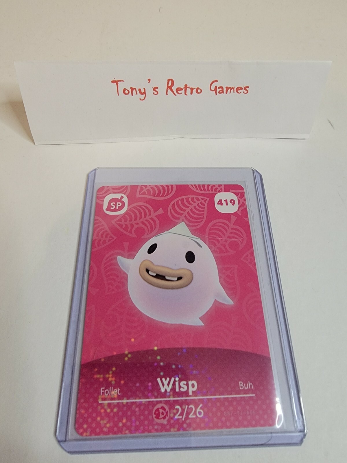WISP # 419 Animal Crossing Amiibo Card SERIES 5 MINT NEVER SCANNED!