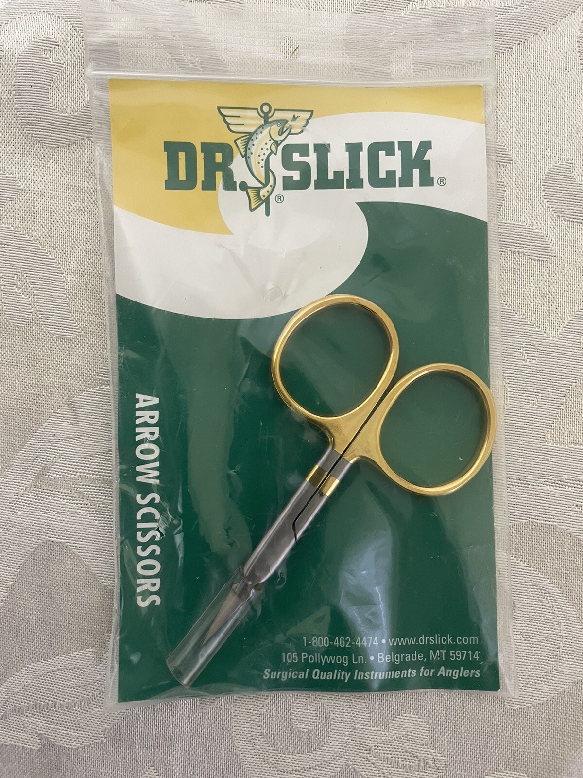 Dr. Slick 3 1/2” SA35G Gold Loops Straight Arrow Scissors