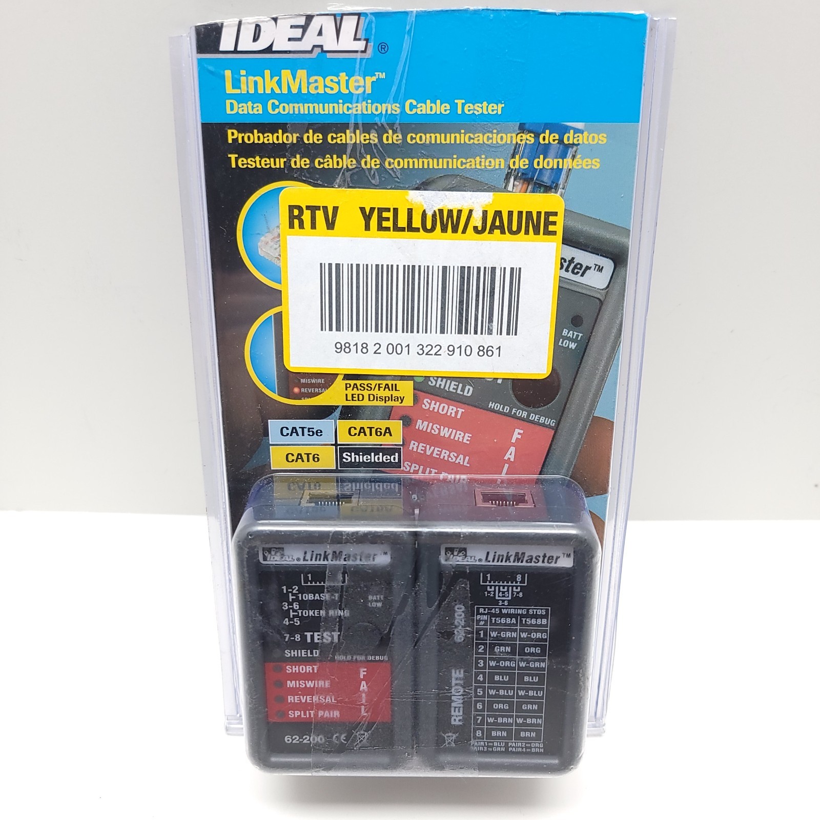 IDEAL 62-20 LINKMASTER UTP/STP WIREMAPPER AND TESTER