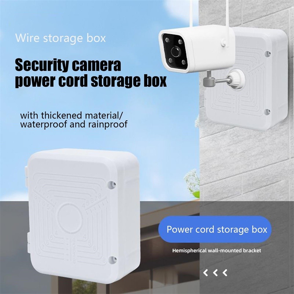 White ABS Waterproof Box for Camera Power Supply and Network Cables For Outdoor