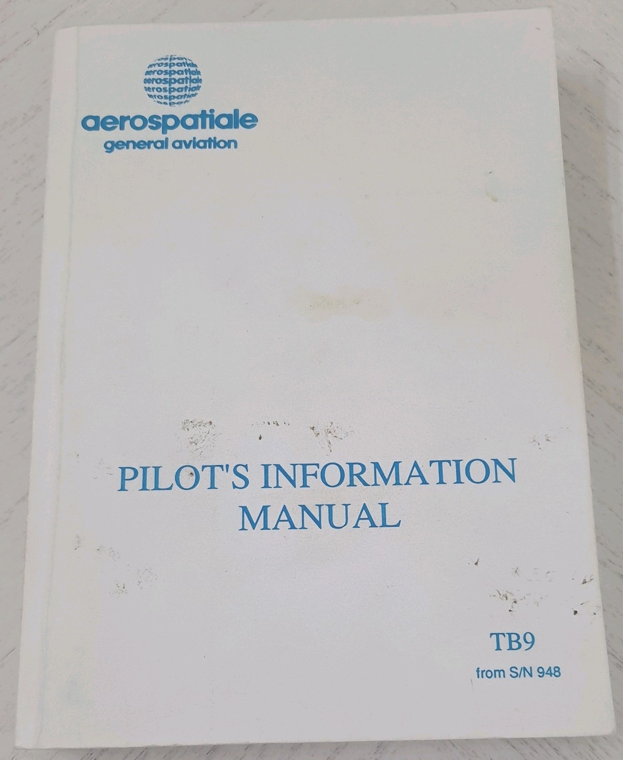 Aerospatiale Socata TB9 Pilots Information Manual