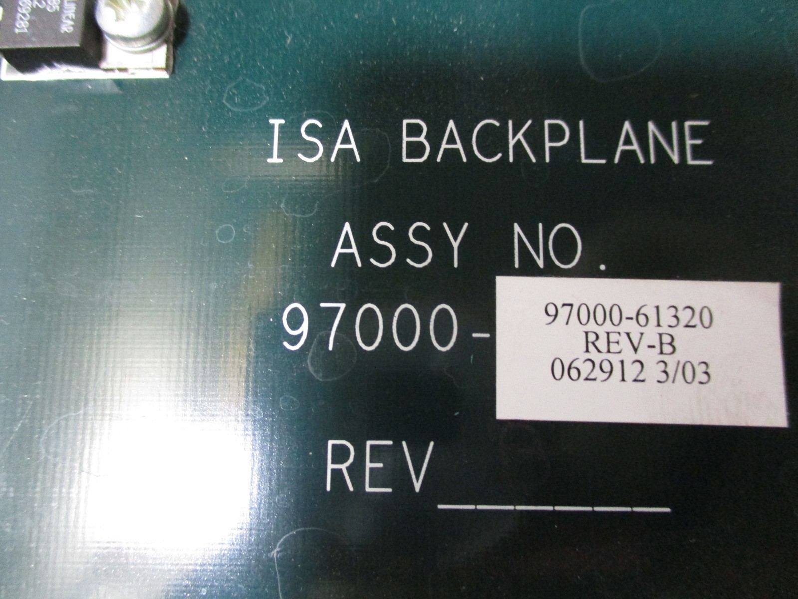 Thermo ISA BackPlane Assy 97000-61320 97000-21320
