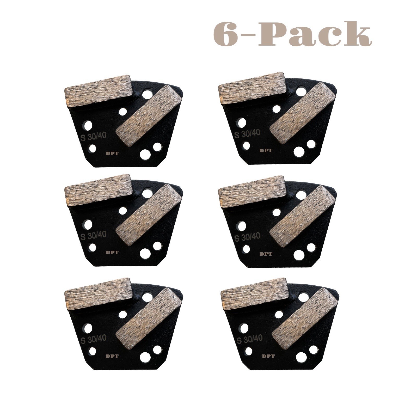 6 Pack Diamatic Sase CPS Grinding Discs Pads For Bolt on Concrete Floor Grinders
