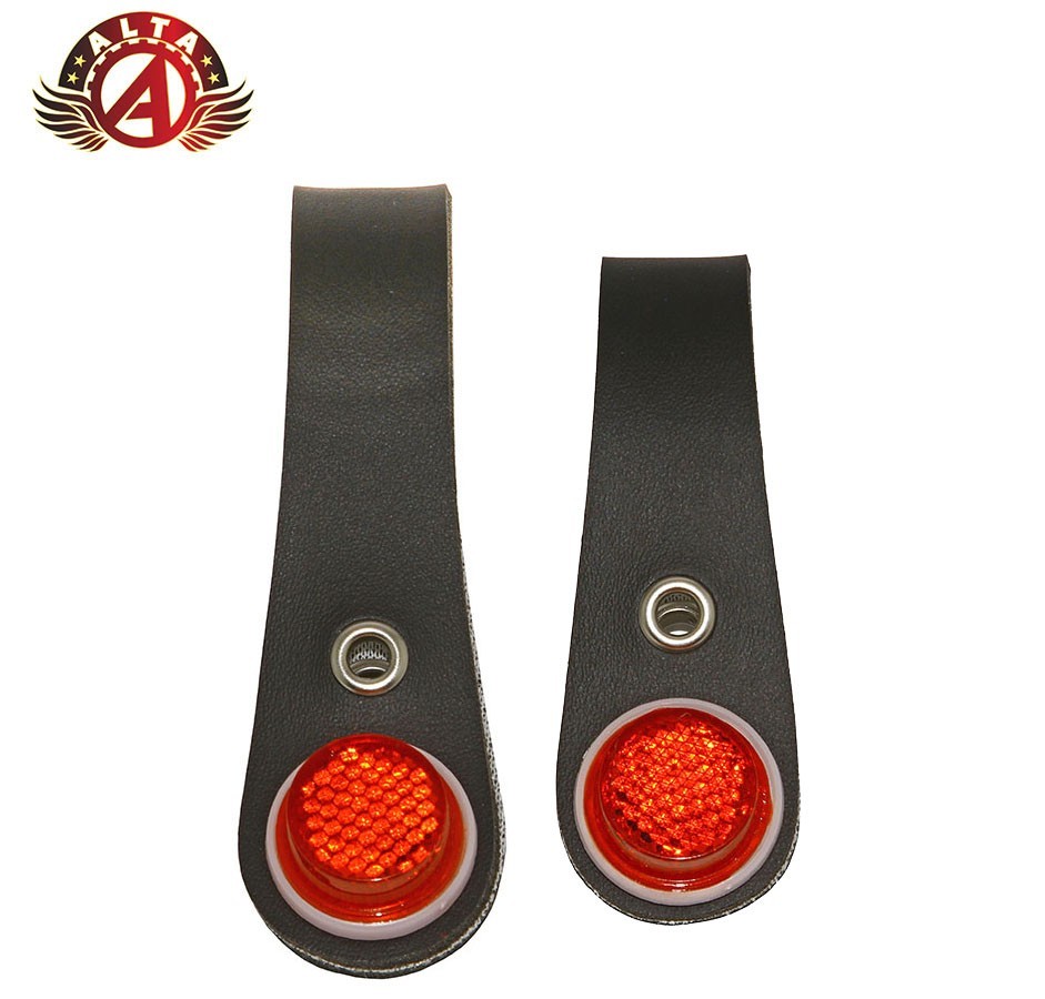 ALTA Front & Rear Hub Shiner Set With Reflector Black BMX Cruiser Wheel Covers.