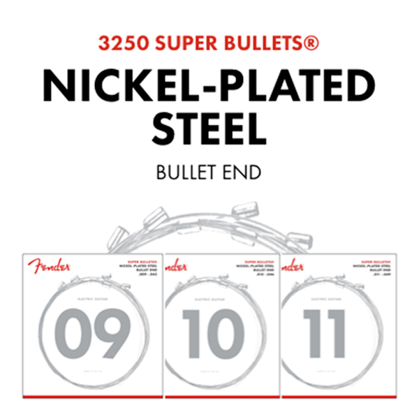 Fender 3250L Super Bullets Electric Guitar Strings Set - LIGHT 9-42