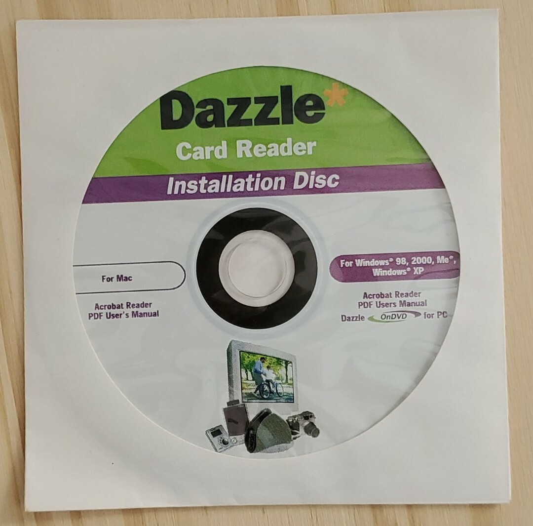 Dazzle For Card Reader Installation Disc Only 2001 For Mac Windows 98 2000 Me XP