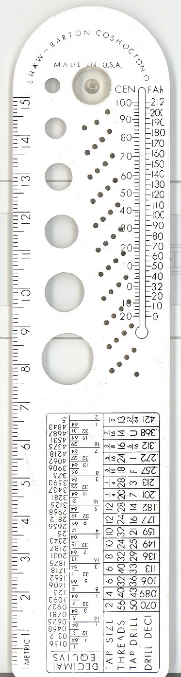 I. E. Robinson Circ-L-Scale te,plate and rule Pocket Chart