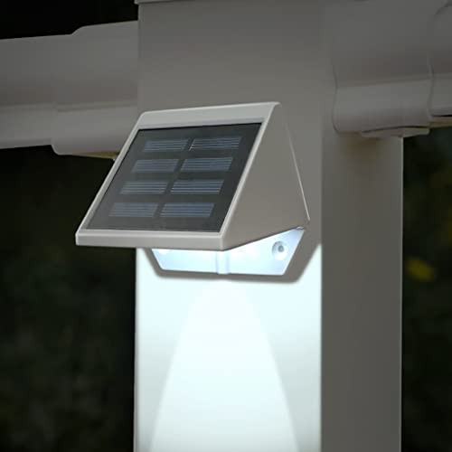 Solar Deck & Wall Lights, Model SL179, White - High Performance, 3.5 x 2.5 x 3